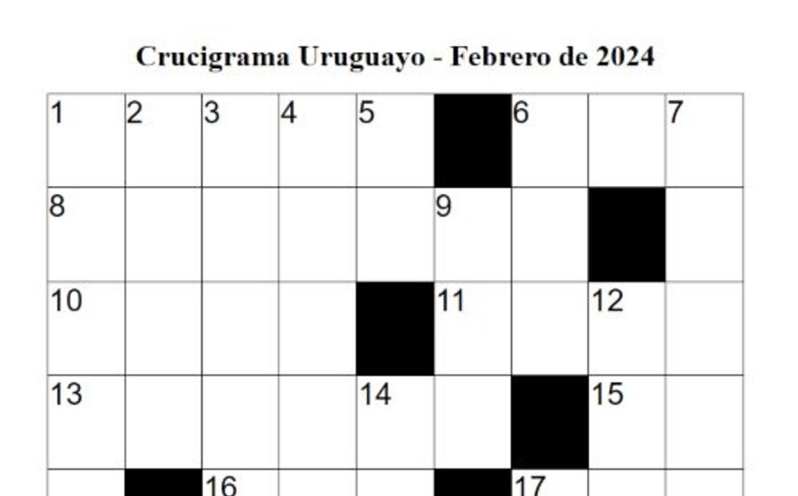 imagen de Ya está el crucigrama de febrero, para resolver online