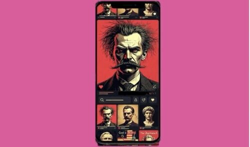 imagen de Nietzsche, Temu, scroll infinito y ansiolíticos